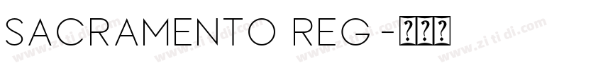 Sacramento Reg字体转换